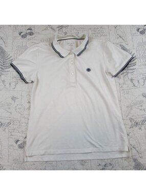 Tory Burch White Polo with Navy Trim